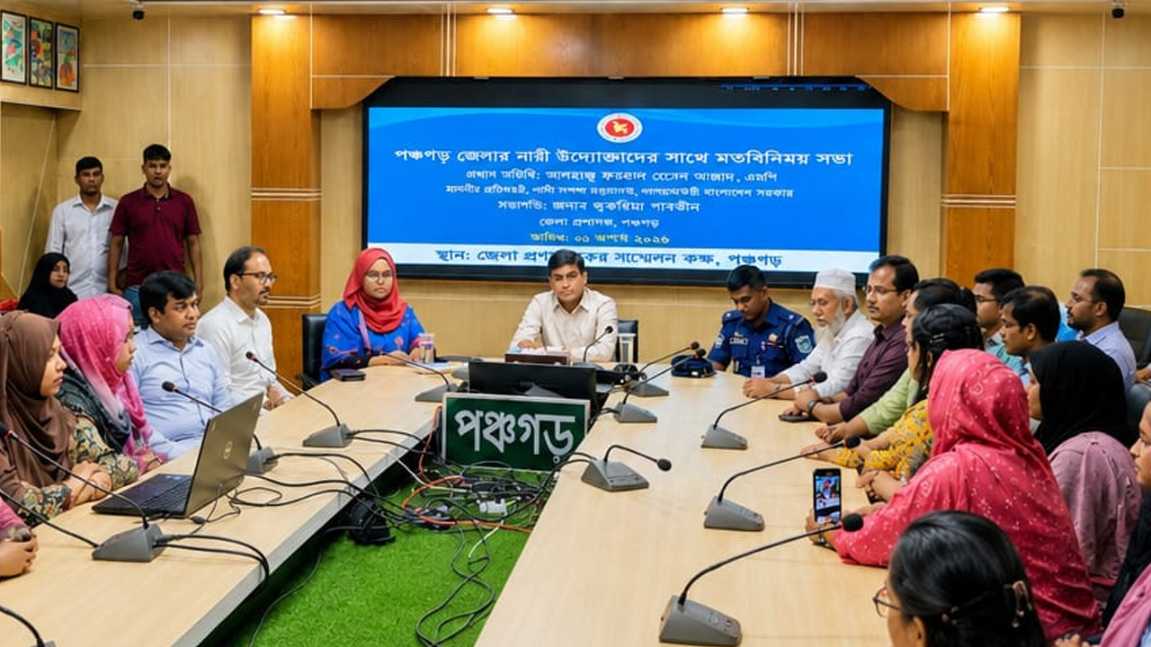 পঞ্চগড়ে নারী উদ্যোক্তাদের সঙ্গে প্রতিমন্ত্রী ফরহাদ হোসেন আজাদের মতবিনিময়