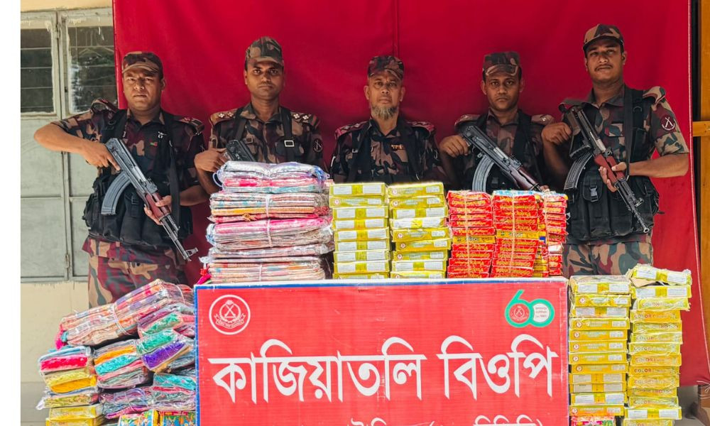 বিজিবির অভিযানে ৫১ লাখ টাকার ভারতীয় পণ্য জব্দ