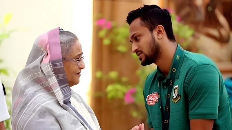 দীর্ঘ বিরতির পর প্রকাশ্যে শেখ হাসিনা, আলোচনায় সাকিব আল হাসানের নাম