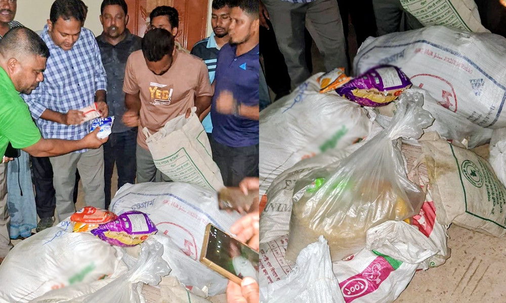 পিআইওর বাসা থেকে বন্যাকবলিতদের জন্য আসা বিপুল ত্রাণসামগ্রী উদ্ধার