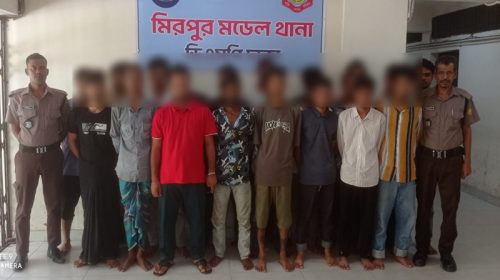 মিরপুরে পুলিশি অভিযানে গ্রেপ্তার ২৫