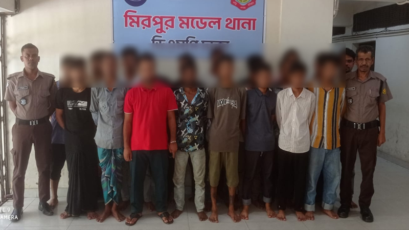 মিরপুরে পুলিশি অভিযানে গ্রেপ্তার ২৫